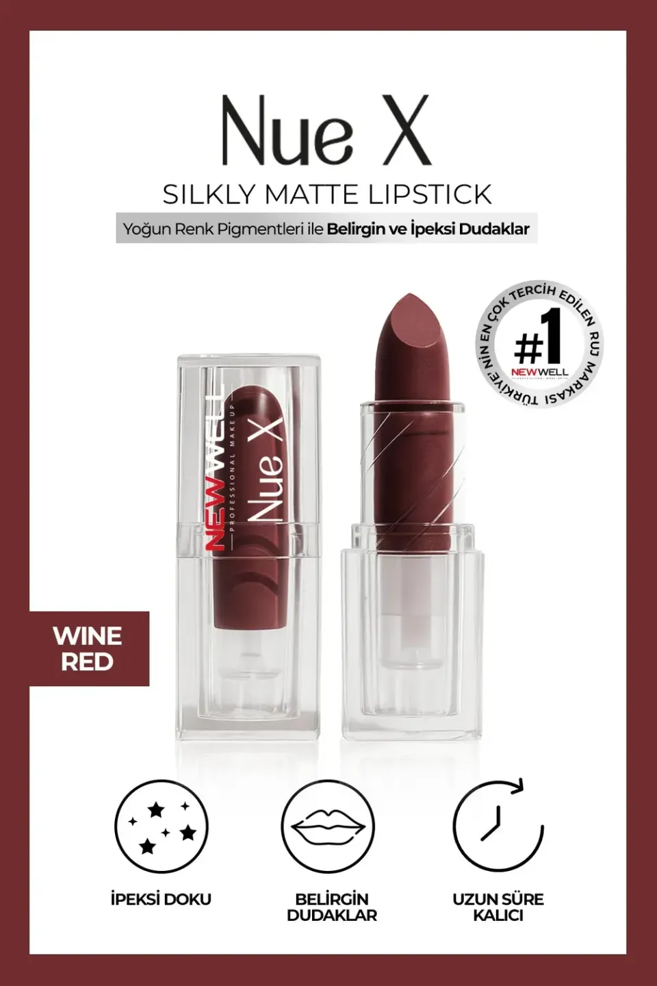 Newwell Nue X Silkly rouge lèvres mat Wine Red 06