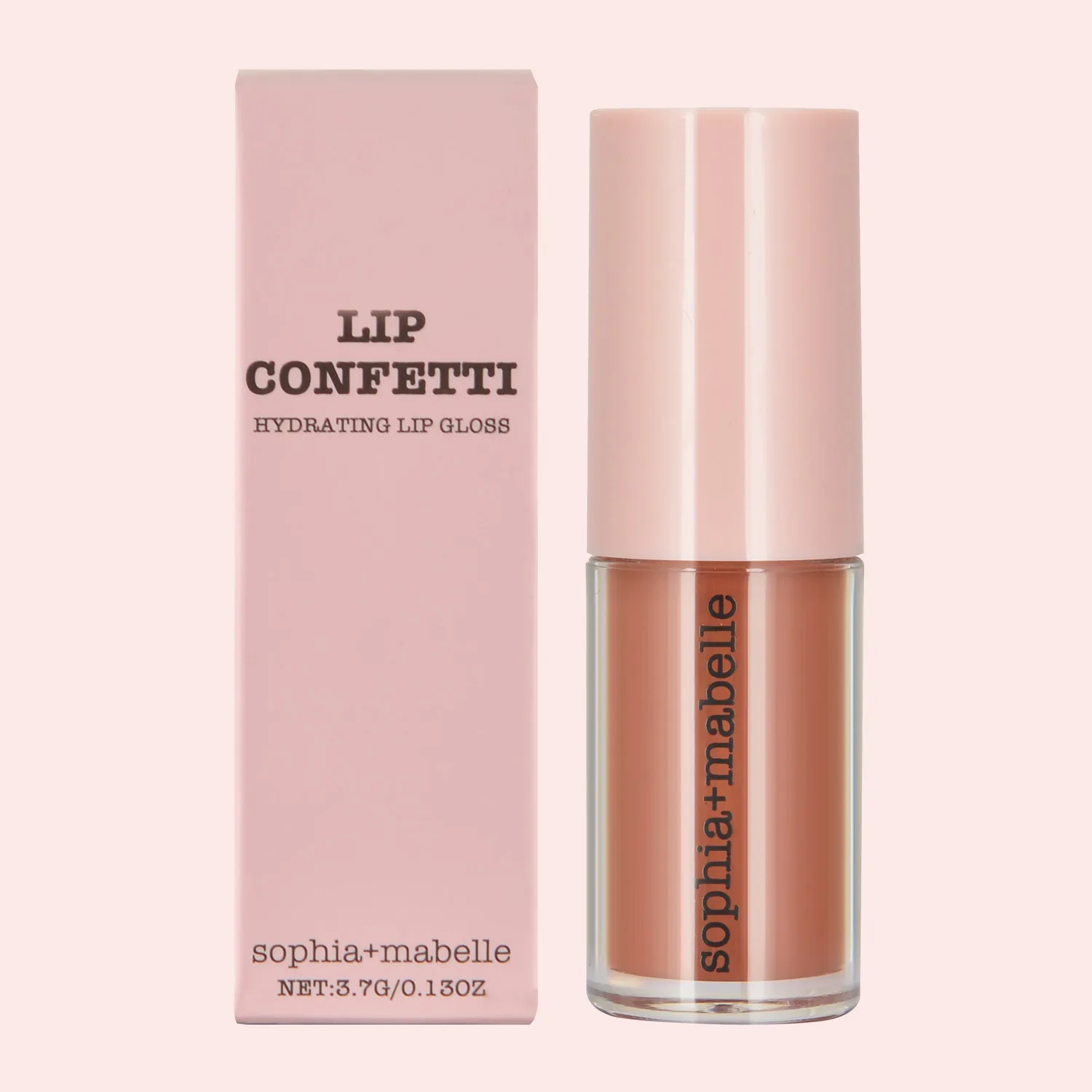 Sophia+Mabelle Latte Kisses Lip Confetti gloss nude