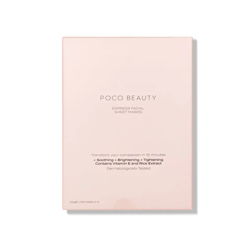 Poco Beauty Express Facial masque tissu visage hydratant boîte 3