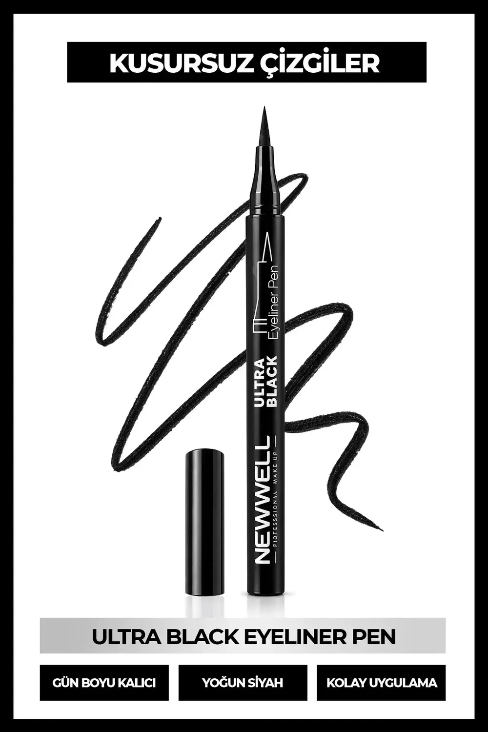 New Well Ultra Black eyeliner feutre noir mat
