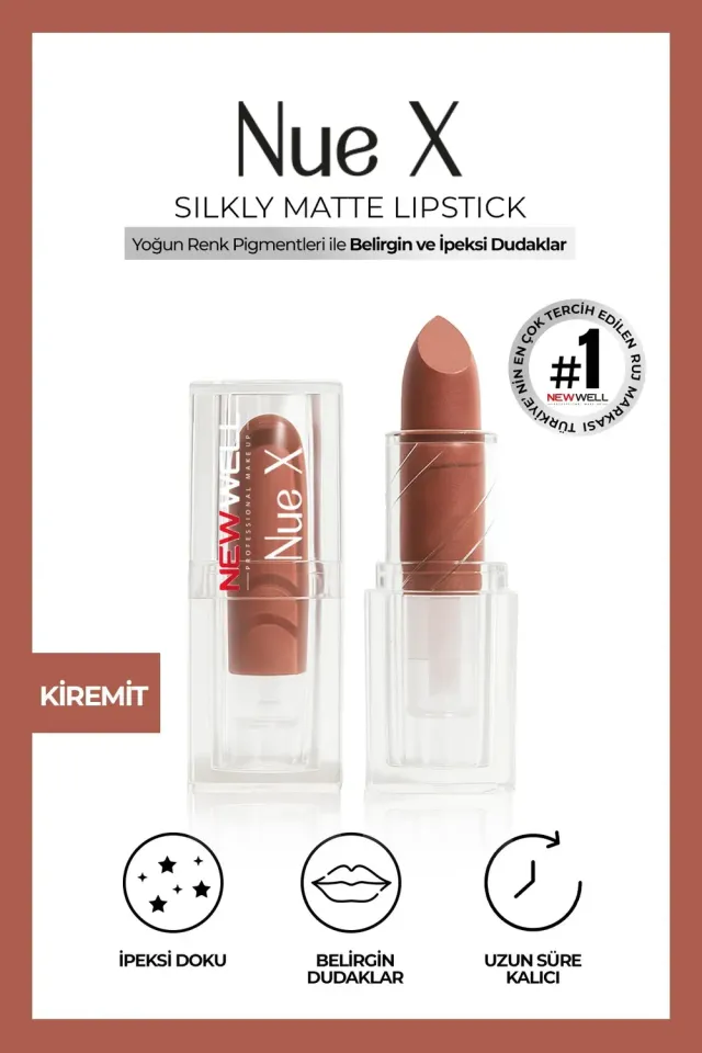 Newwell Nue X Silkly Tile 03 rouge à lèvres soyeux mat