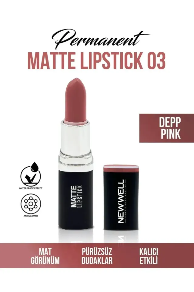New Well Rouge à Lèvres Permanent Mat 03 Deep Pink
