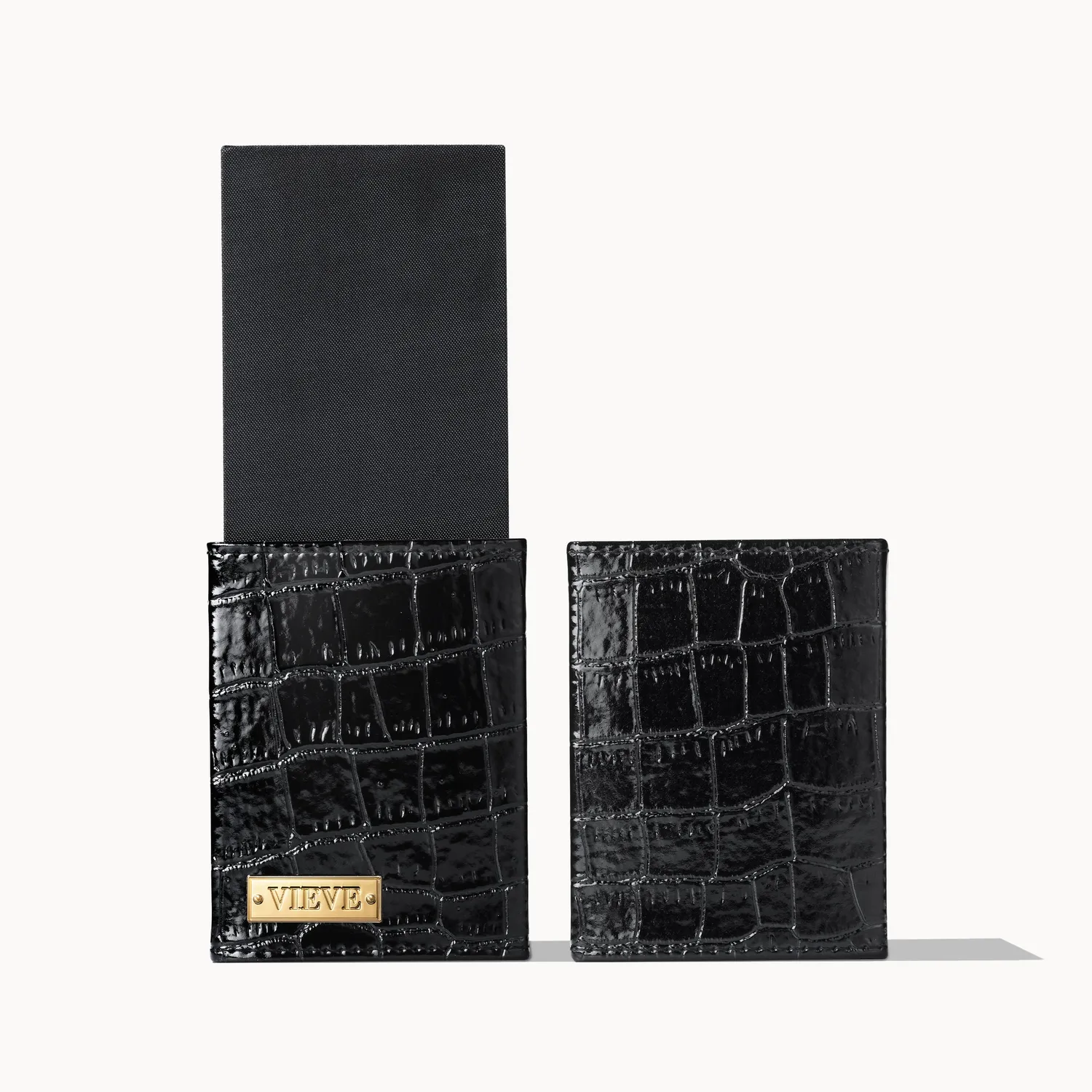Vieve Luxury Brush Canister pot pinceaux noir croco