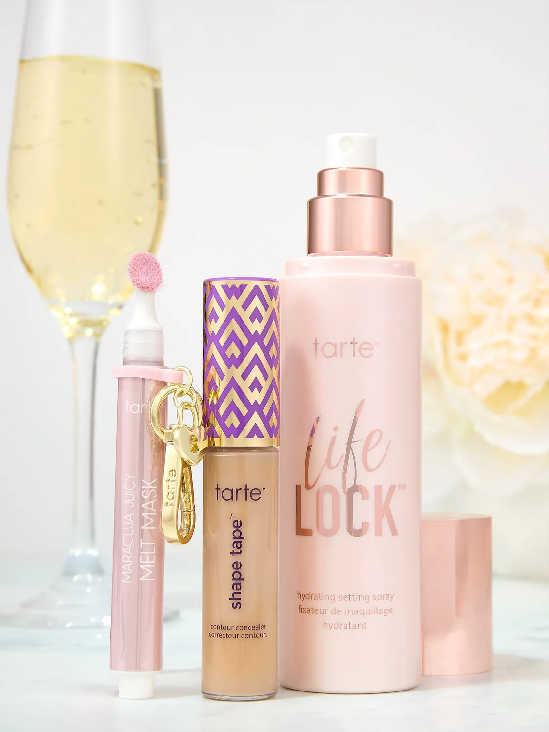 Tarte Maracuja Juicy Loop breloque porte-clés cœur doré