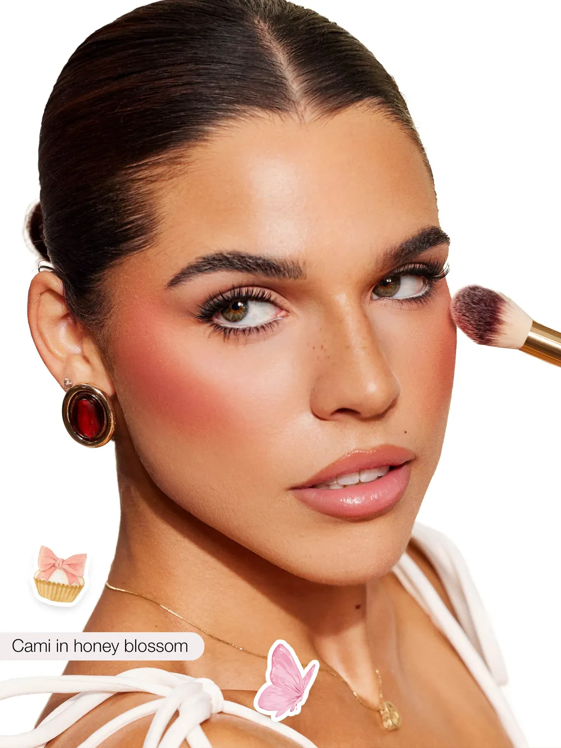 Tarte Double-Ended pinceau blush crème et poudre multi