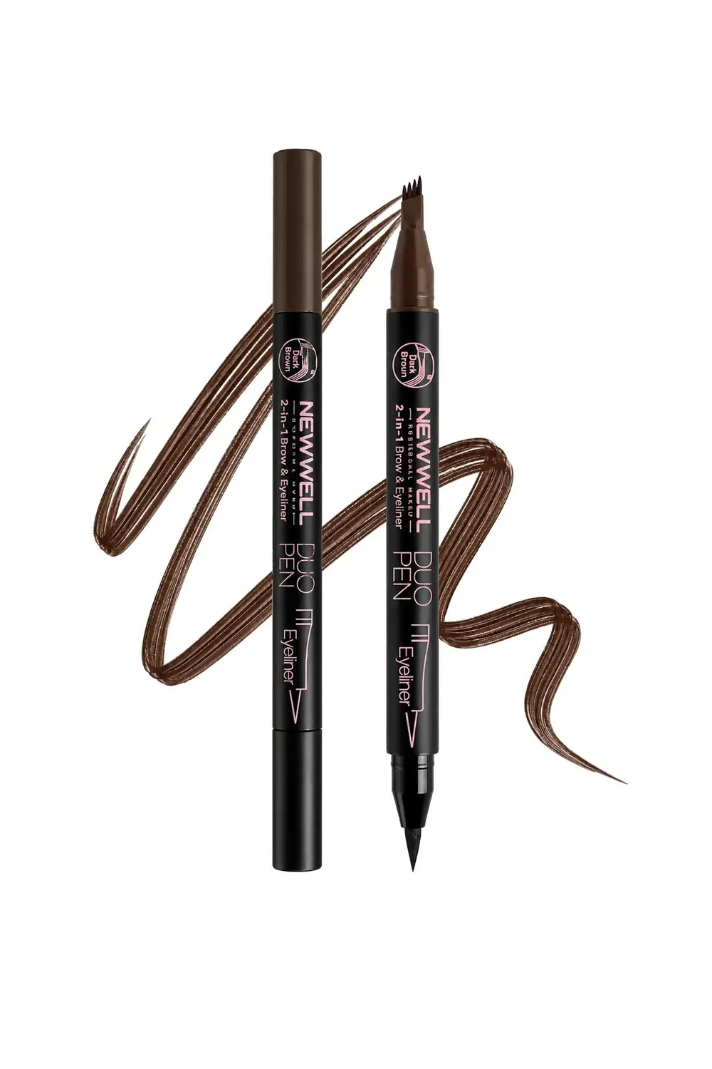 New Well Duo Pen sourcils eyeliner dark brown 02 2 ml