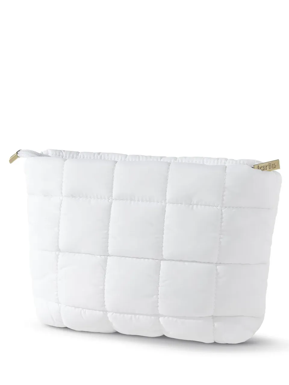 Tarte Puffy trousse maquillage blanche matelassée voyage