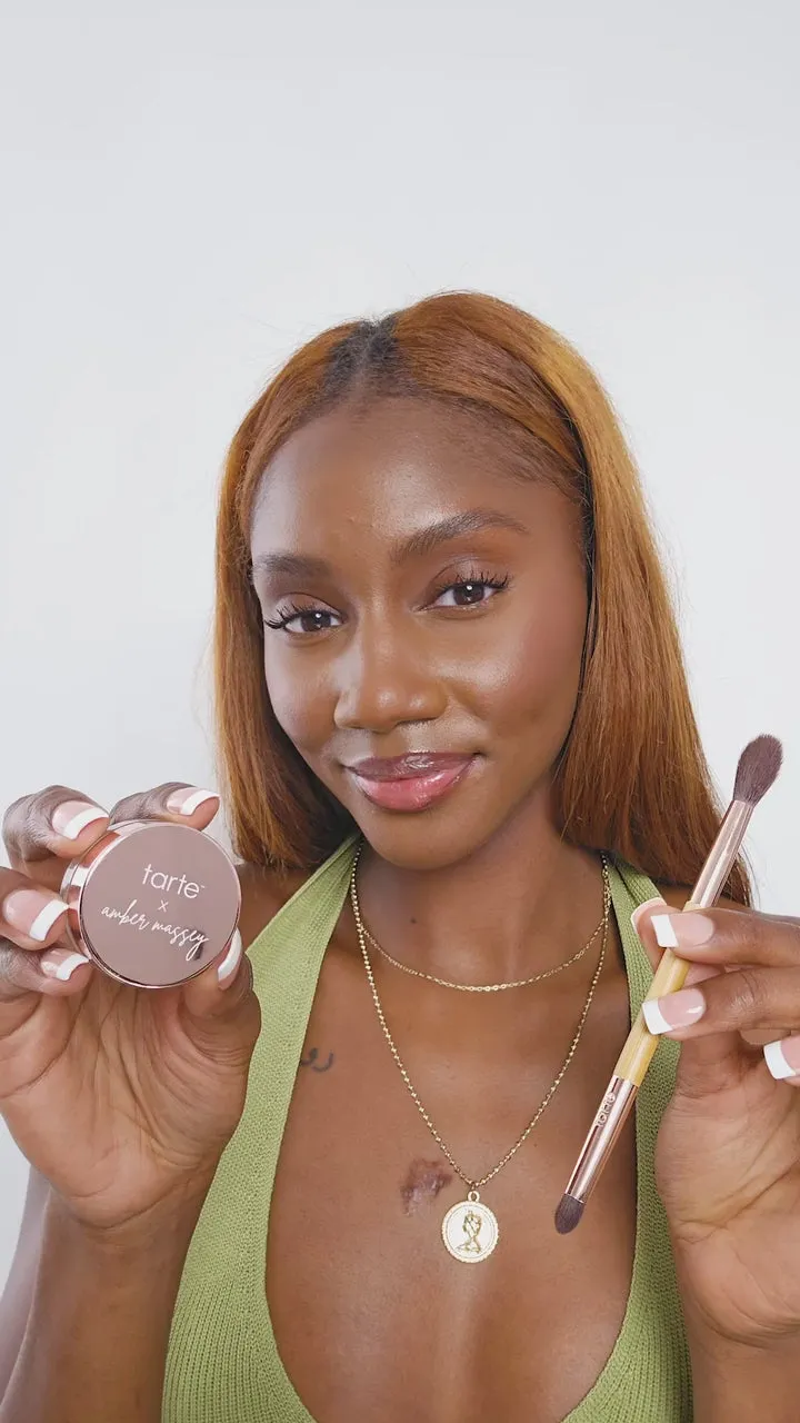 Tarte x Amber Massey glow pot coffret fard doré + pinceau