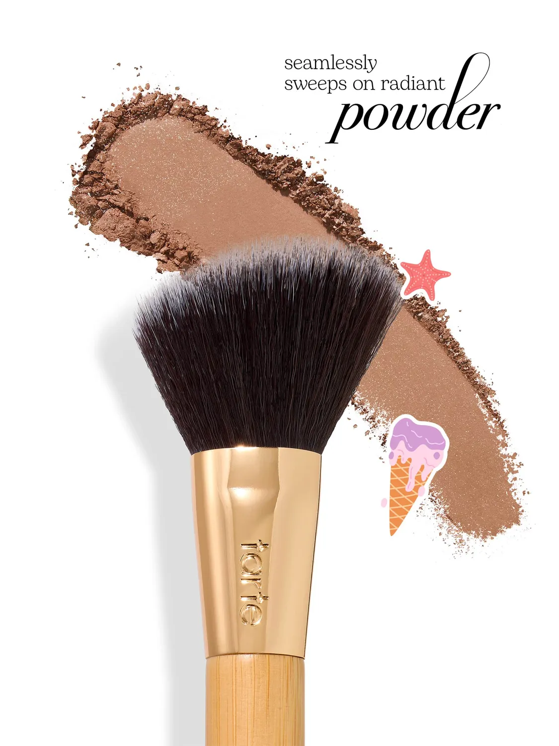 Tarte double-ended pinceau bronzer crème et poudre vegan