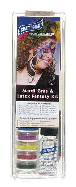 Graftobian Mardi Gras Makeup Kit maquillage paillettes latex