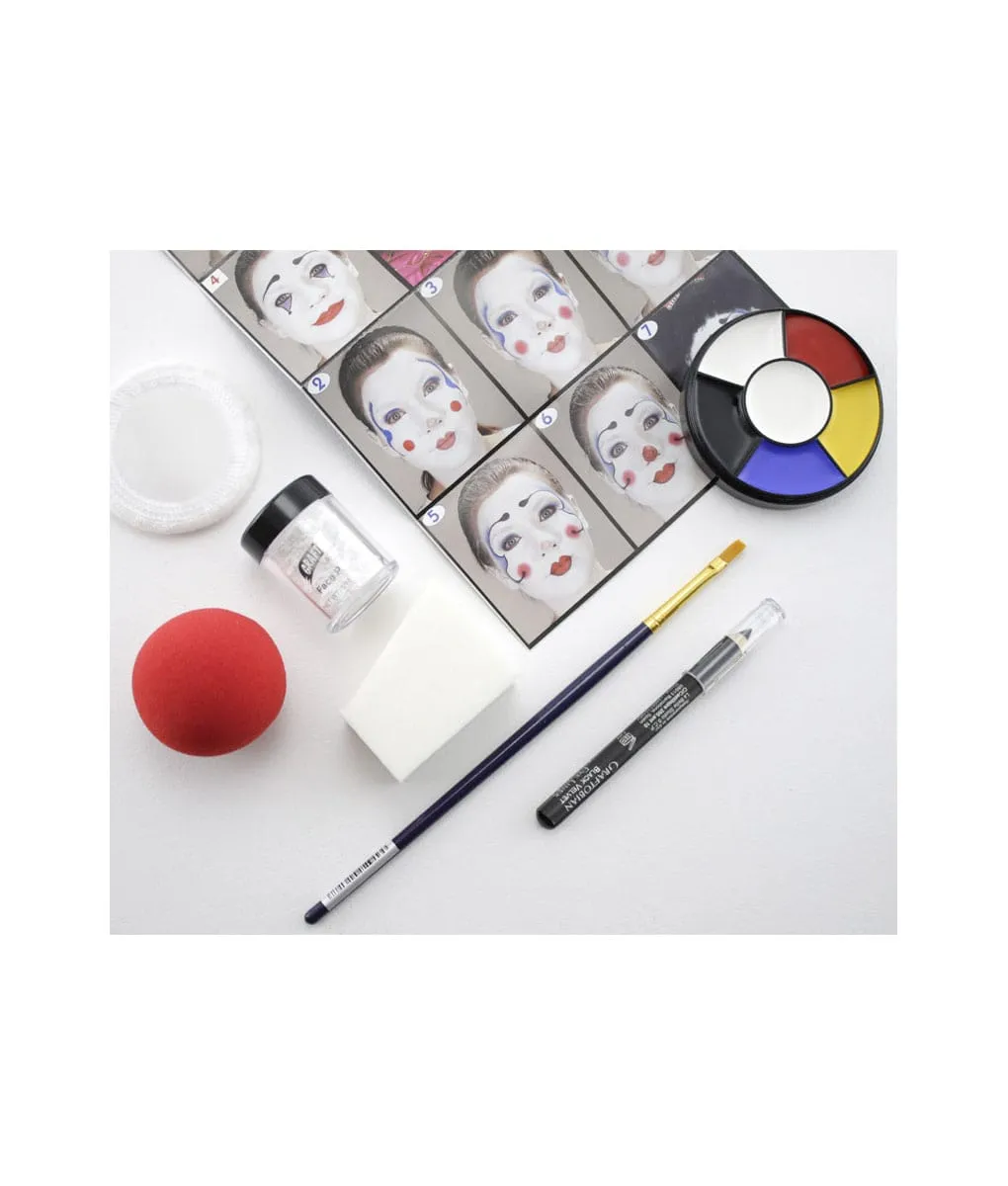 Graftobian Clown Kit maquillage crème 6 couleurs + nez