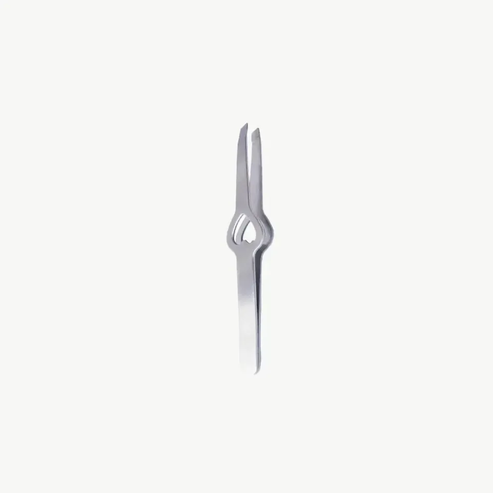Newwell Pince à Épiler Cœur Argent Pointe Fine Inox