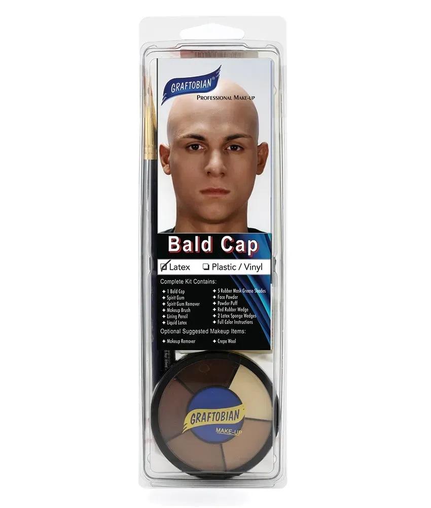 Graftobian Complete Bald Cap kit calvitie latex