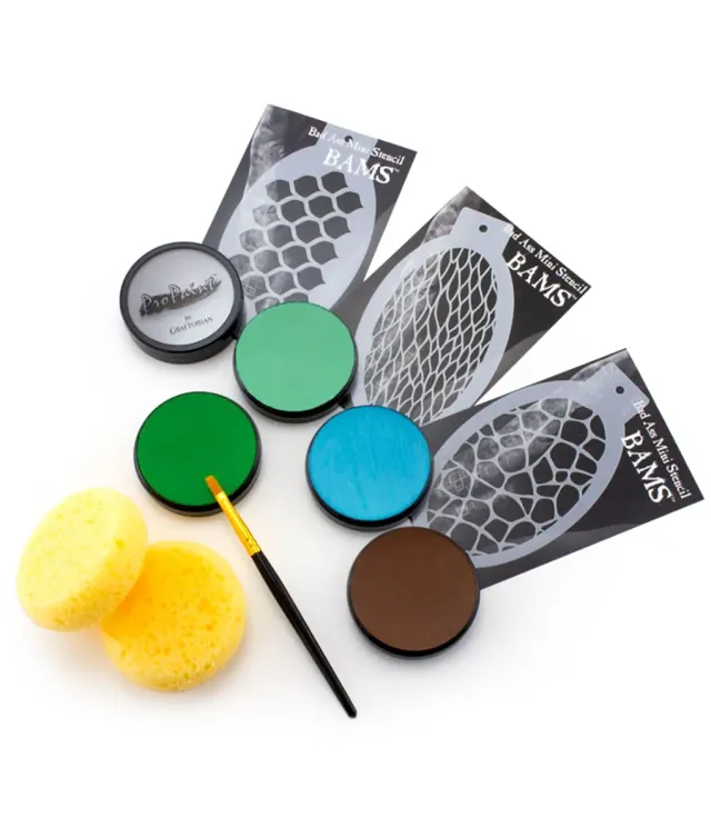 Graftobian ProPaint Aquatic kit maquillage 5 teintes pochoirs