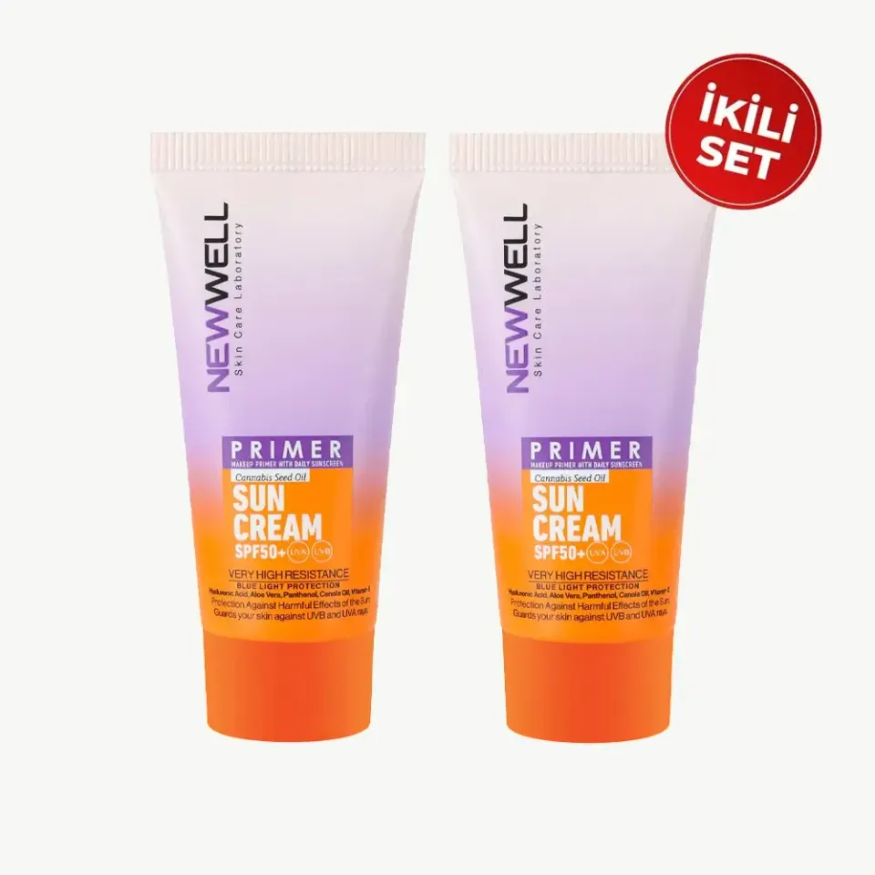 New Well base maquillage solaire SPF50+ éclat 2x50 ml