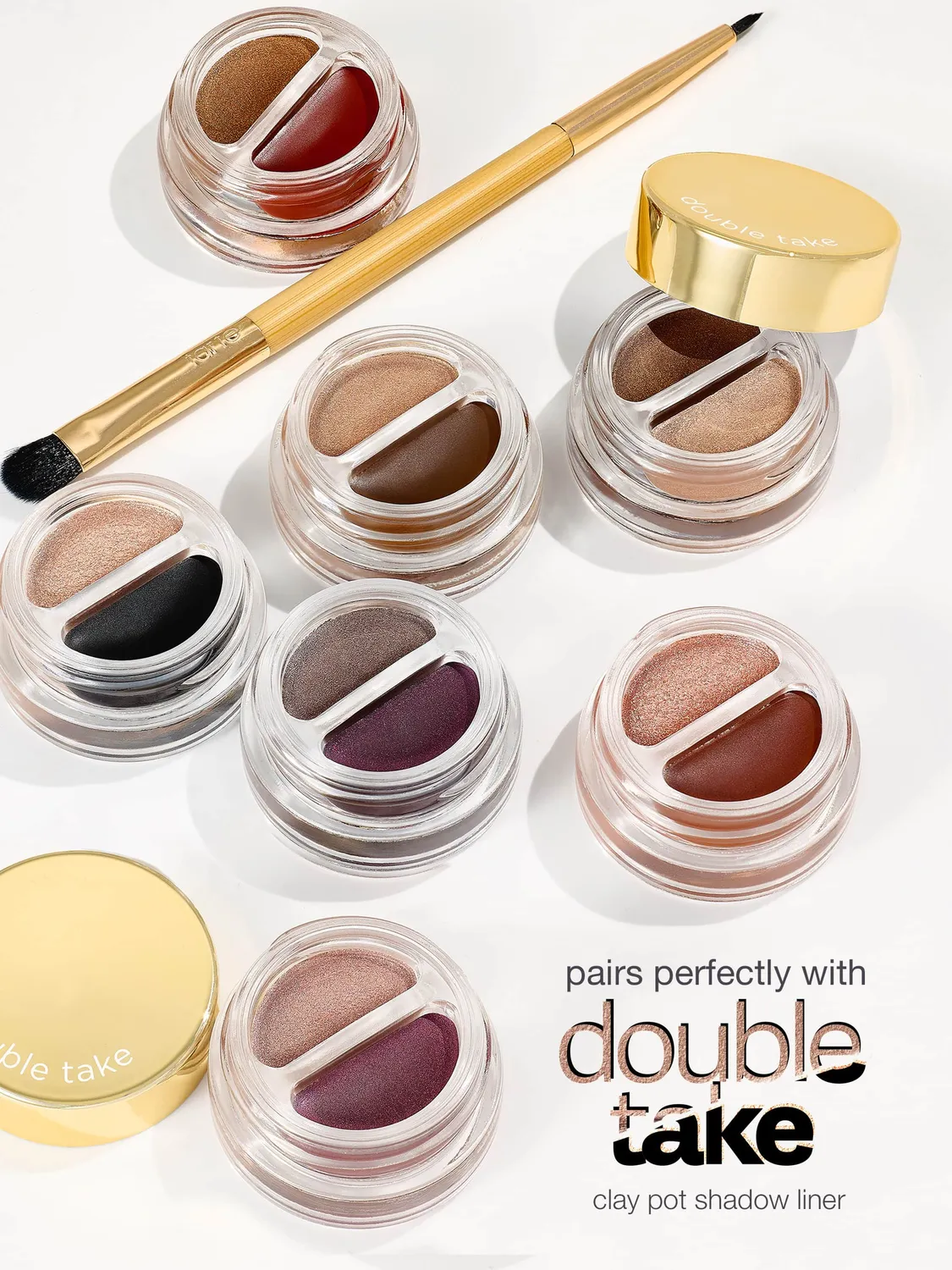 Tarte pinceau yeux double embout fard et liner vegan