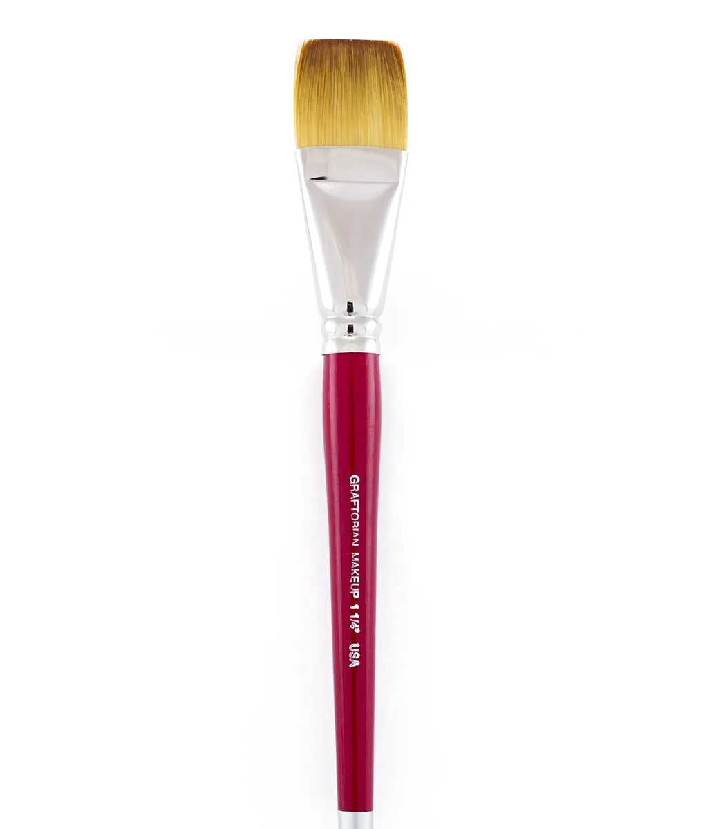Graftobian pinceau plat 1 1/4" face painting synthétique