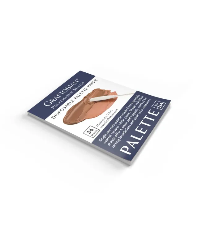 Graftobian Palette papier jetable 7,6x10 cm 36 feuilles