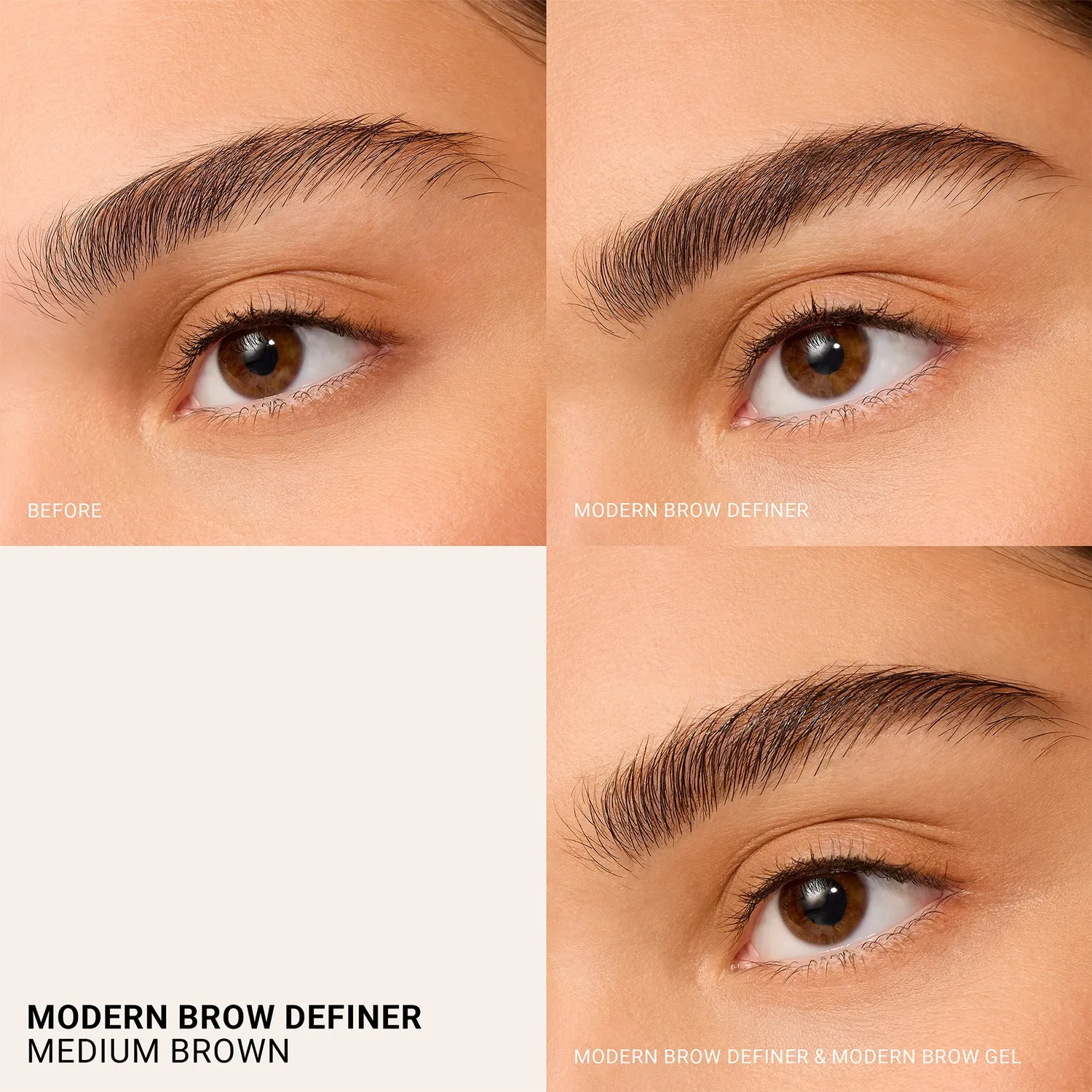 Vieve Modern Brow Definer crayon sourcils brun moyen mat 1mm