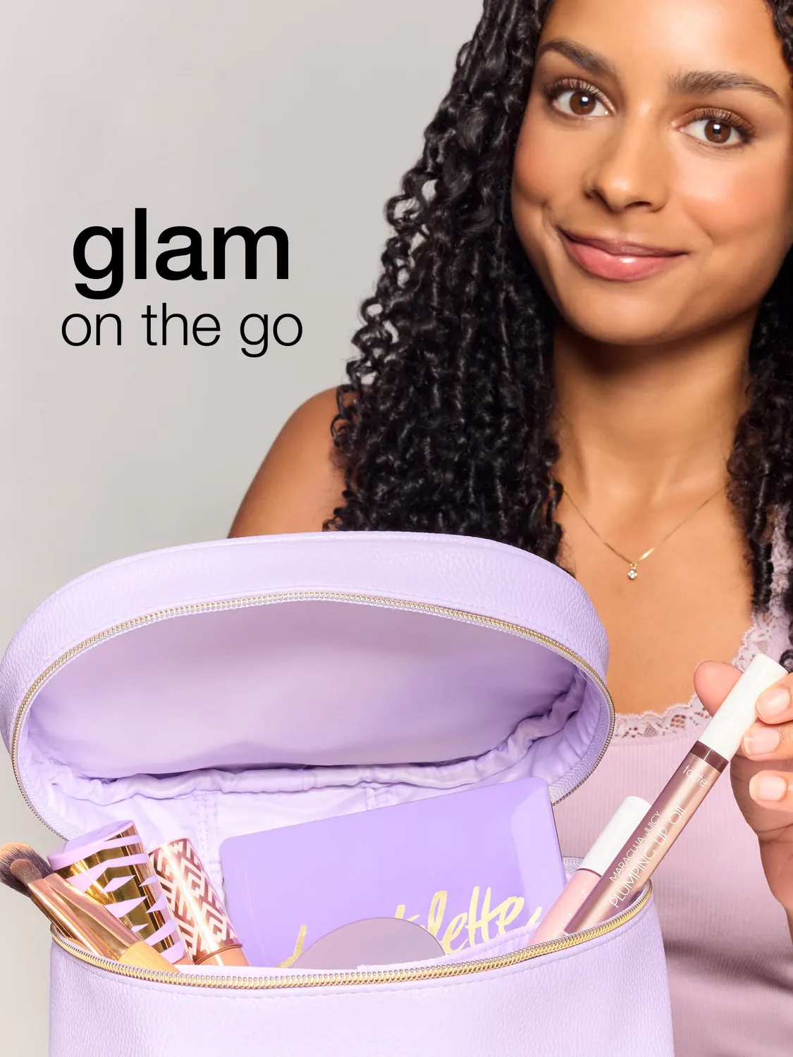 Tarte Train Case vanity lavande multi format voyage