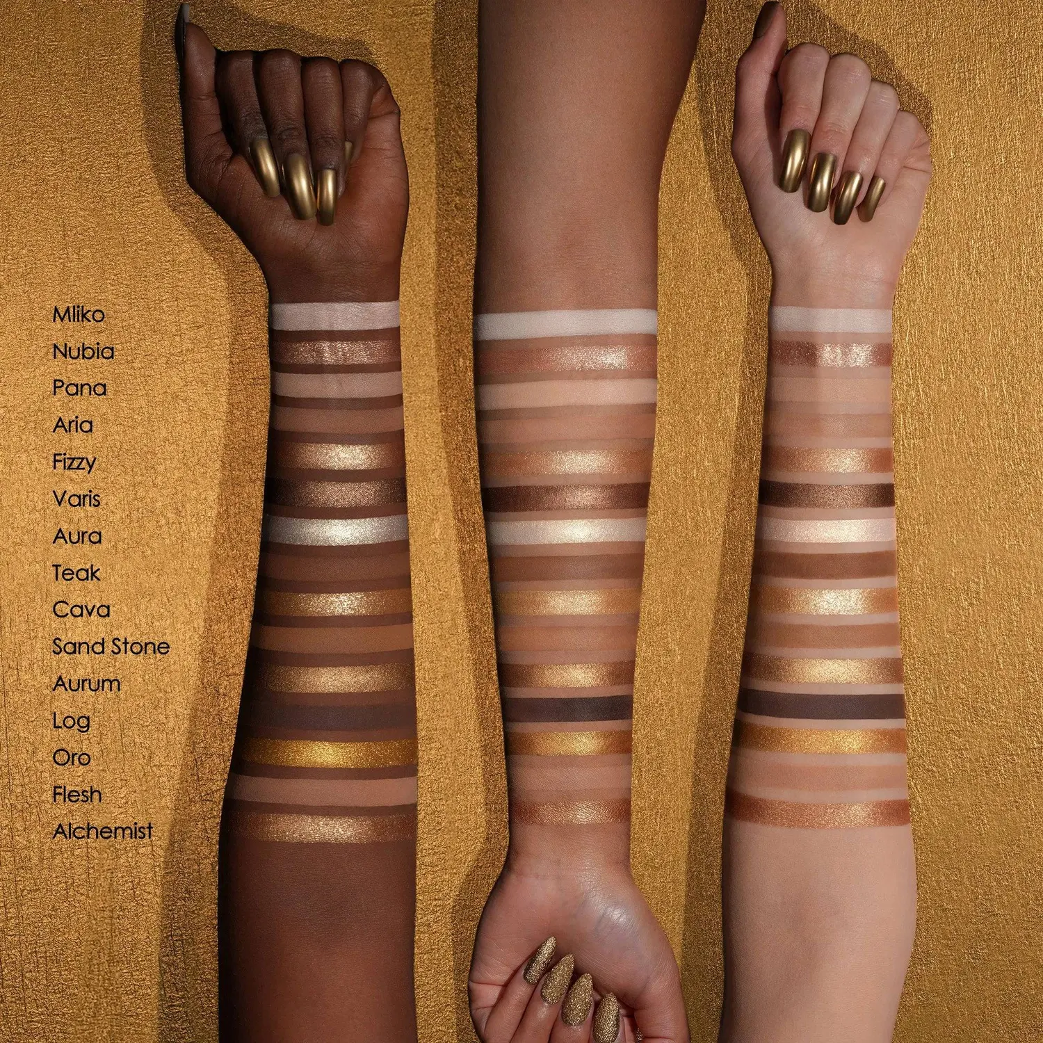 Natasha Denona Golden palette fards à paupières 15 fards dorés