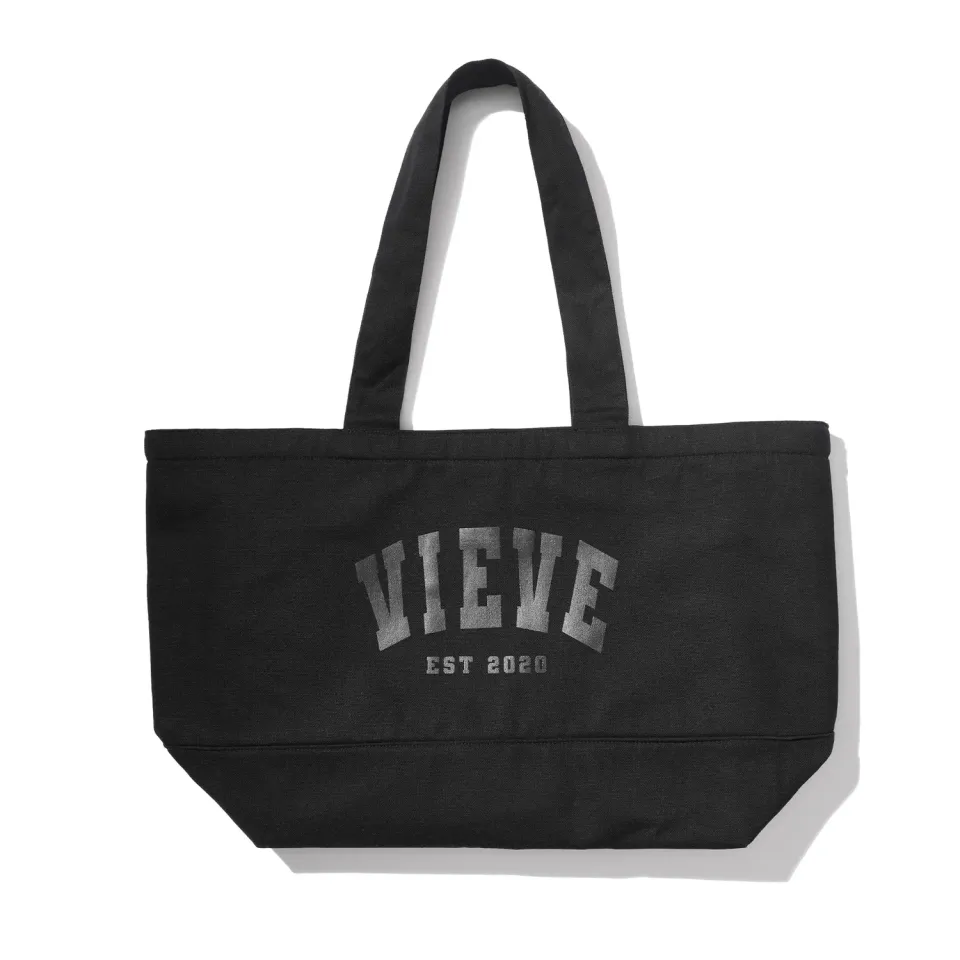 Vieve Varsity Tote 2.0 tote bag coton noir