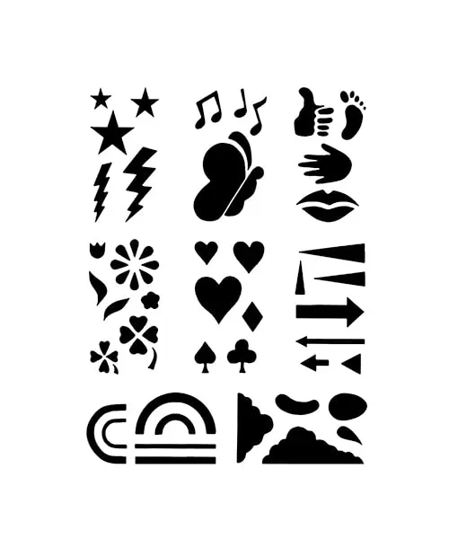 Graftobian Stencil Set pochoir grimage enfant 40 motifs