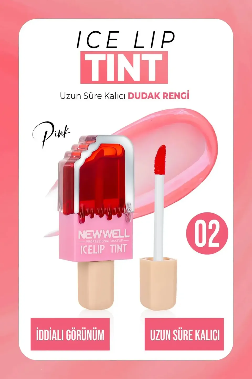 Newwell Ice Lip Tint encre lèvres rose Pink 02 6 ml