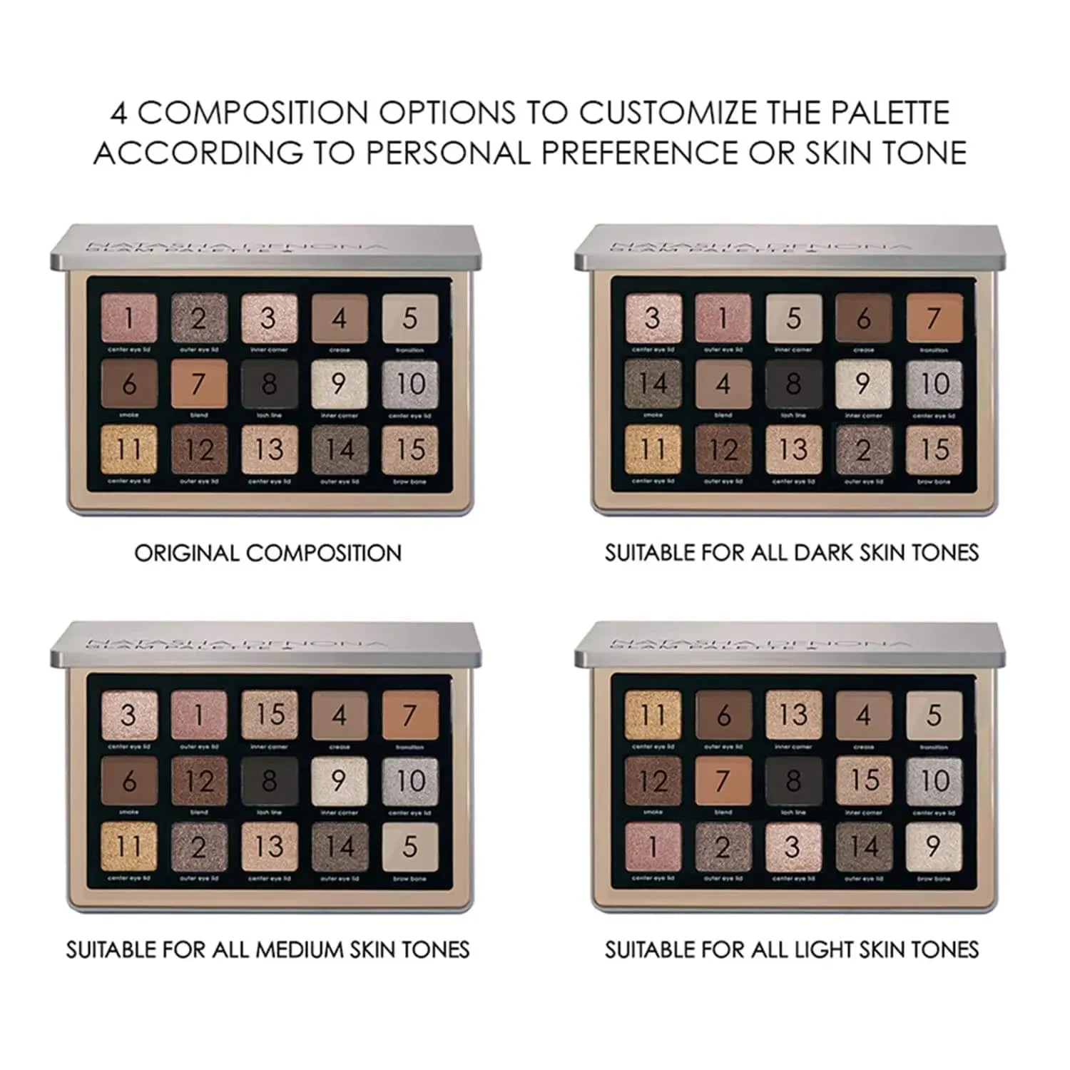 Natasha Denona Glam Eyeshadow Palette palette 15 fards jour soir