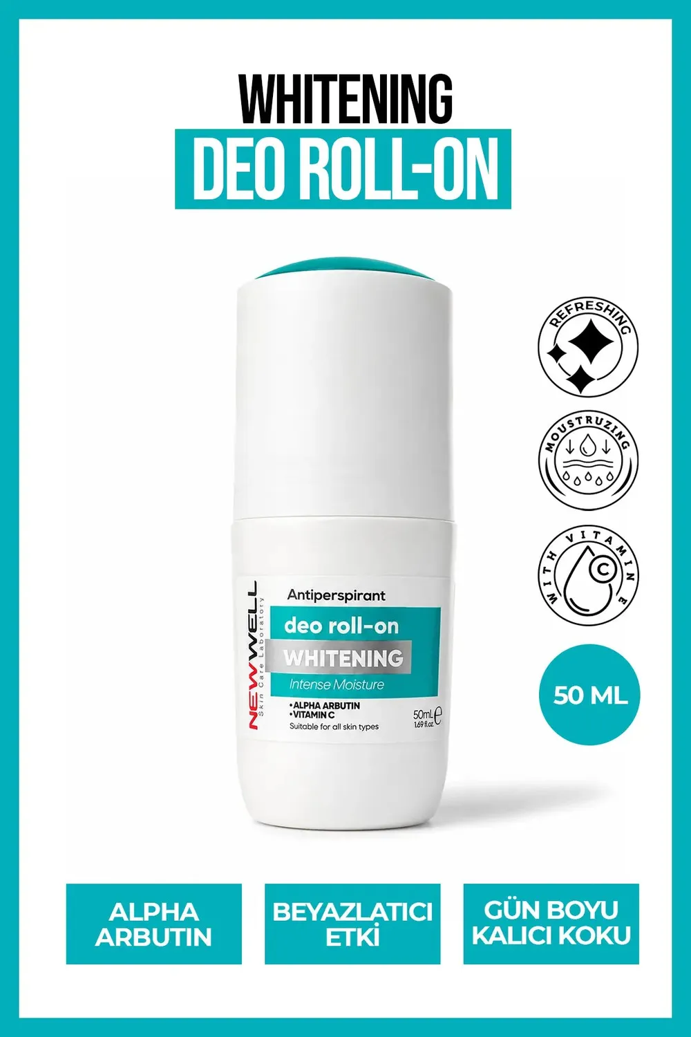 New Well Roll-on déodorant 50 ml éclaircissant