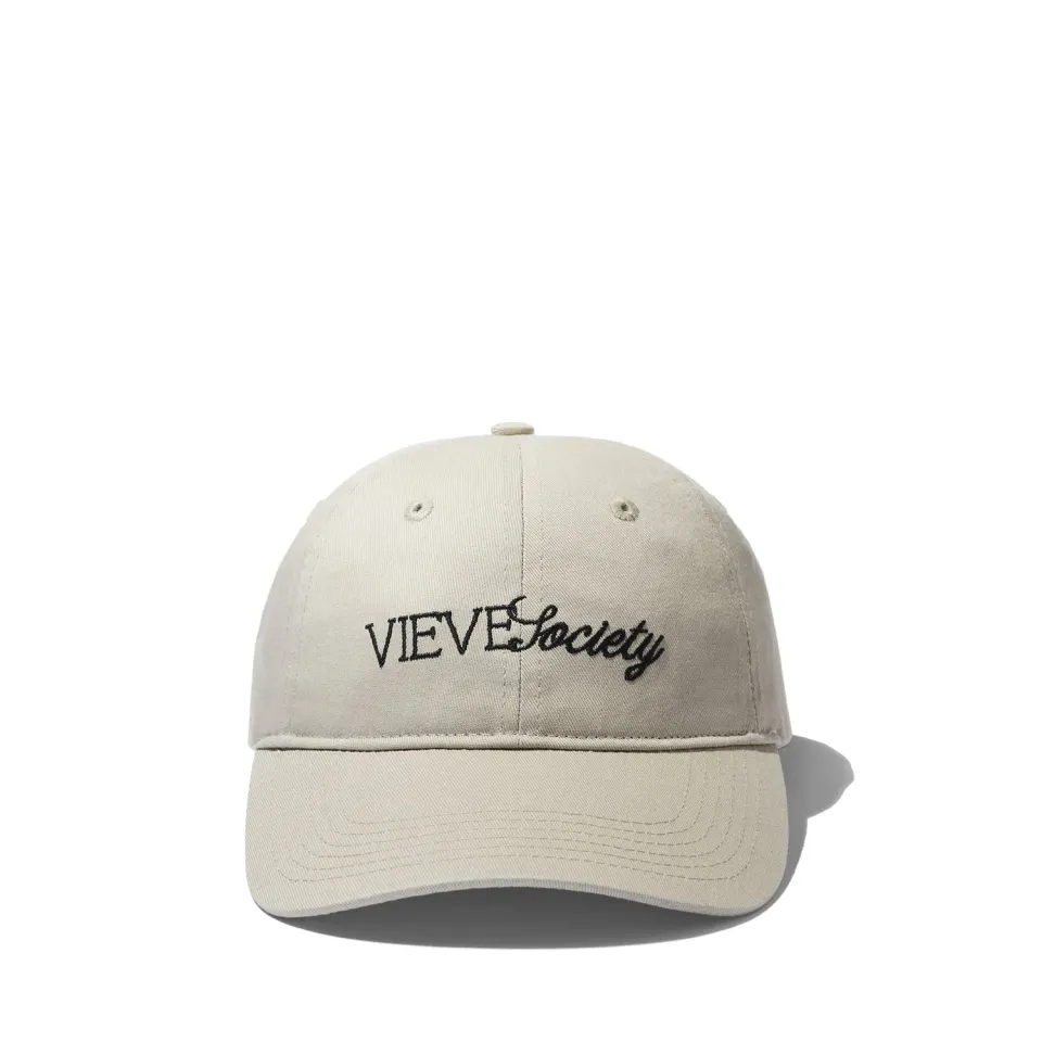 Vieve Society Cap casquette coton beige ajustable