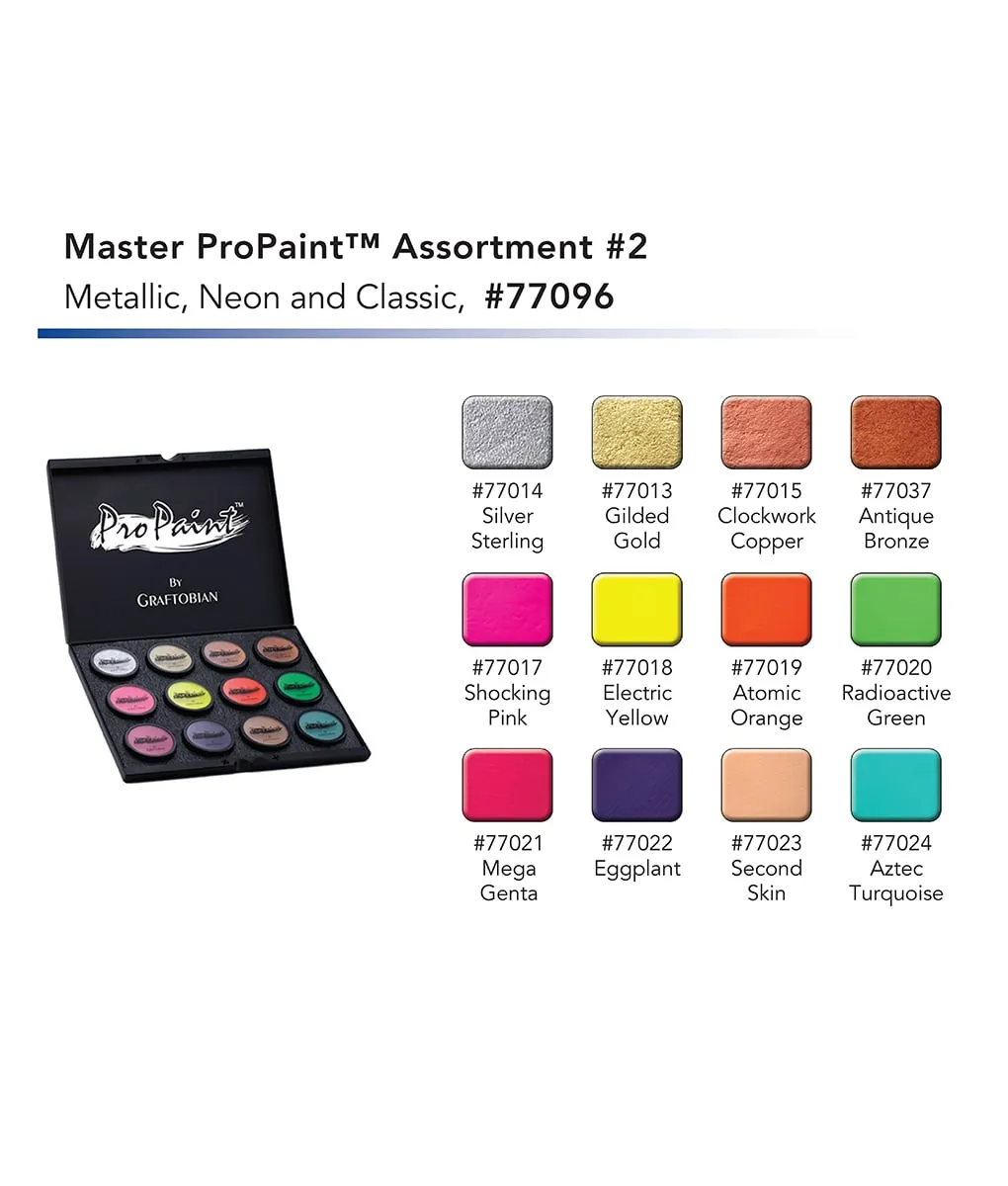 Graftobian Master ProPaint Box 2 peinture visage 12 couleurs