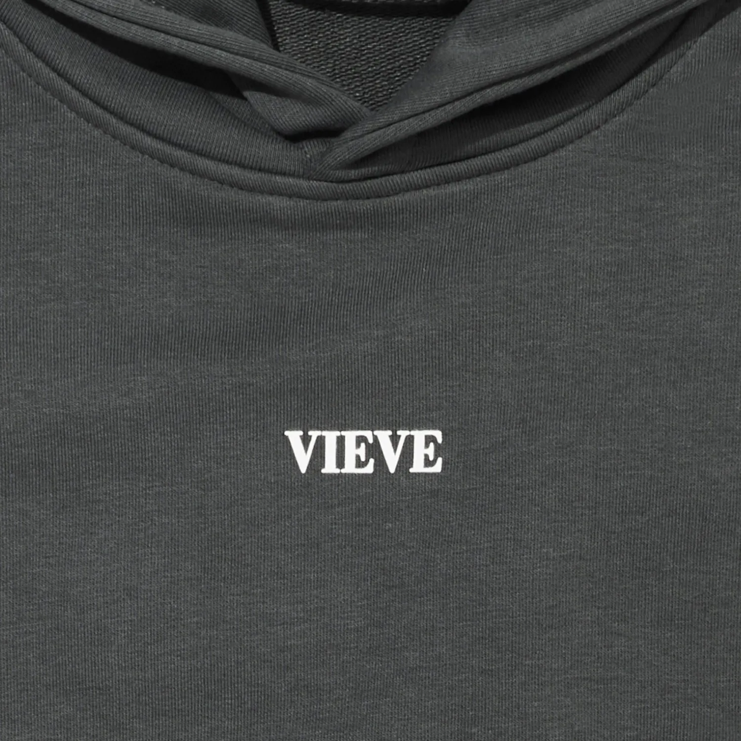 Vieve Gratitude Attitude hoodie sweat gris foncé