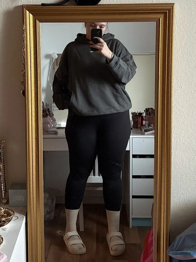 Vieve Gratitude Attitude hoodie sweat gris clair