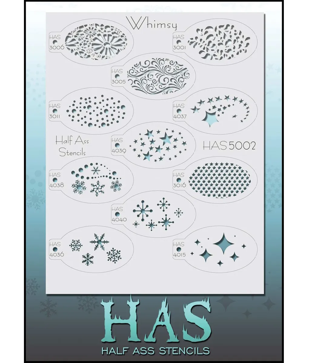 Graftobian Half Ass Pochoirs Maquillage 11 Motifs
