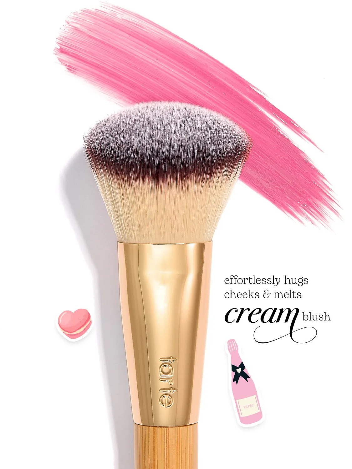 Tarte Double-Ended pinceau blush crème et poudre multi