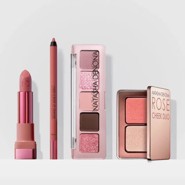 Natasha Denona Rosy Set coffret rose yeux joues lèvres