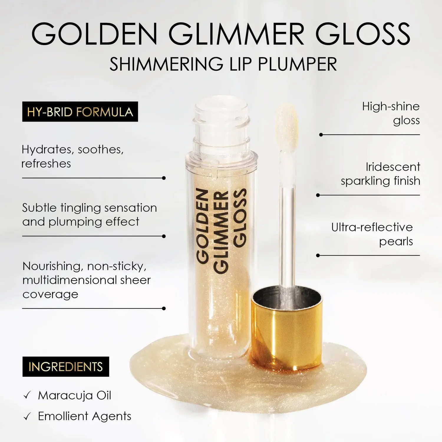 Natasha Denona Golden Glimmer gloss repulpant doré 5 ml