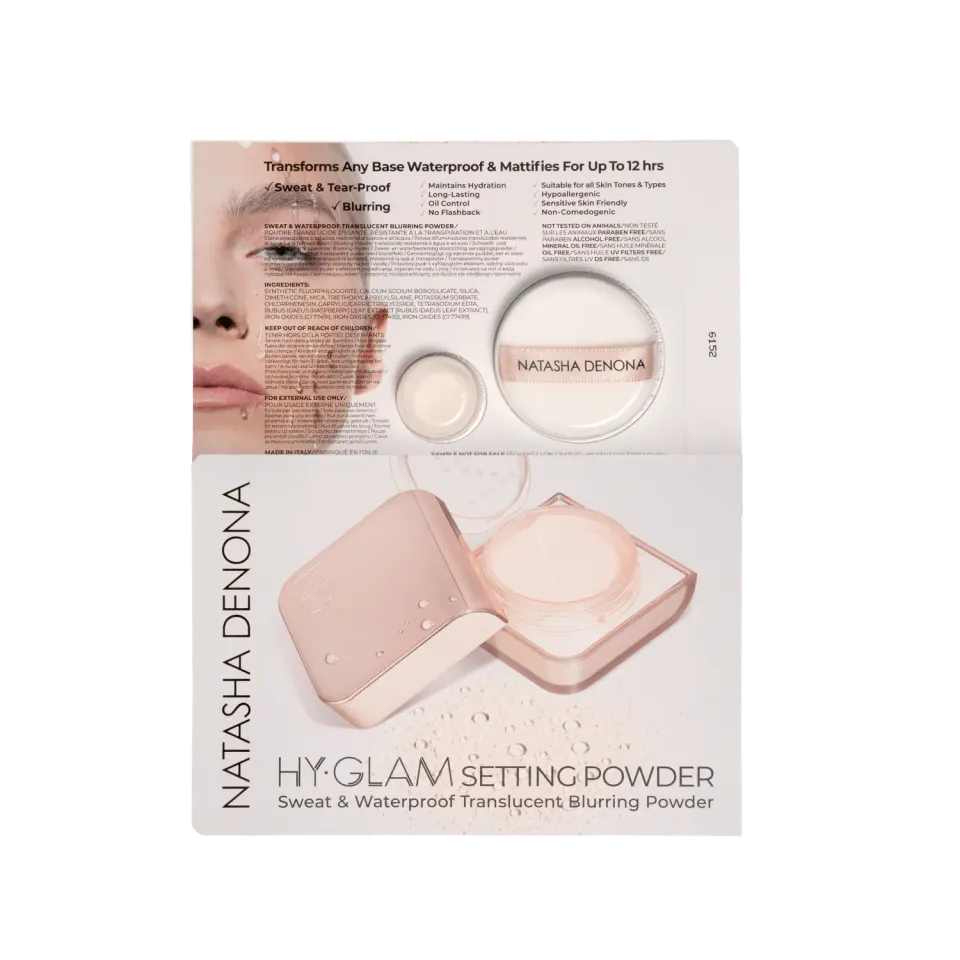 Natasha Denona HY-GLAM poudre fixatrice échantillon matifiant