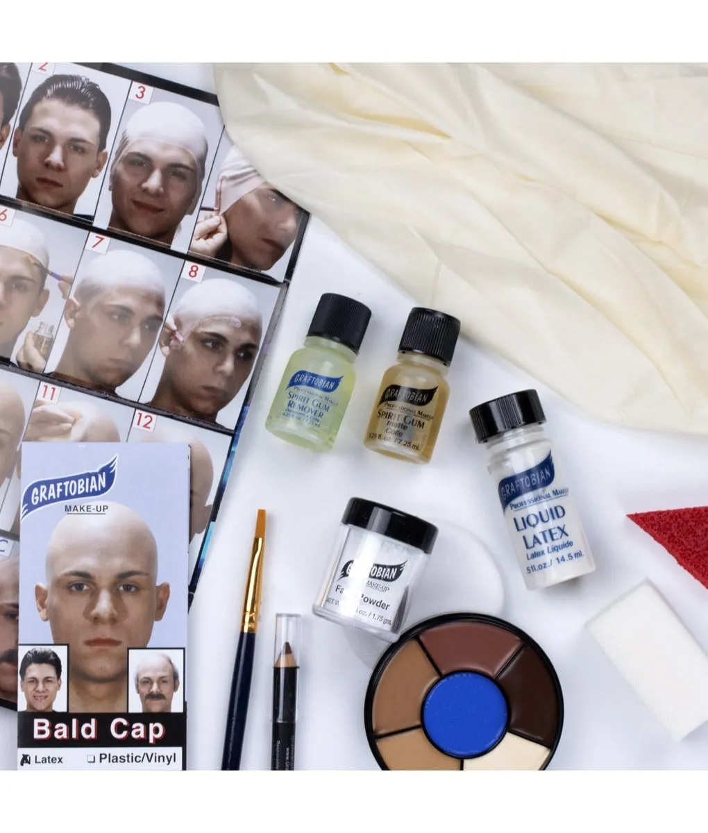 Graftobian Complete Bald Cap kit calvitie latex