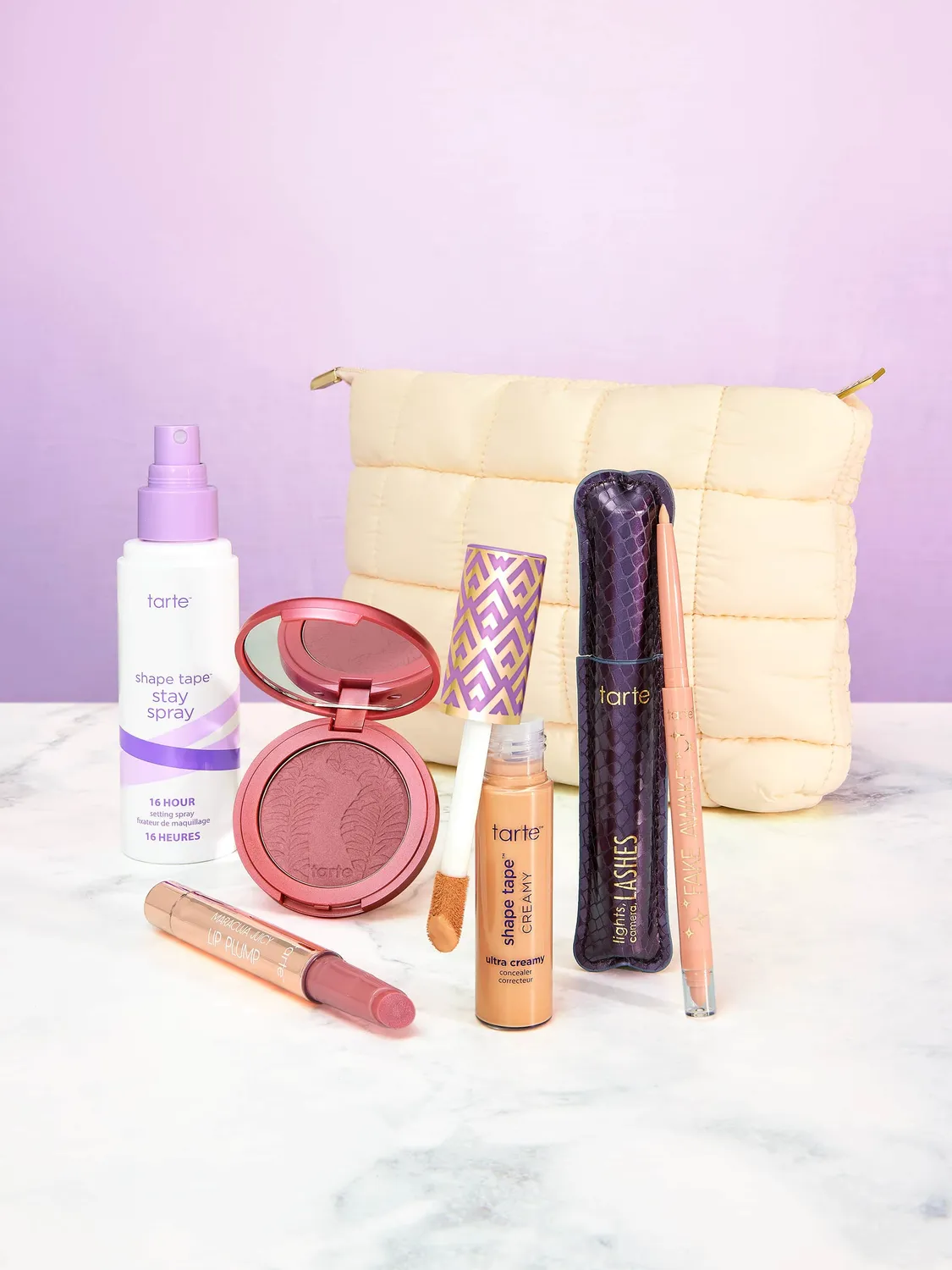 Tarte Puffy trousse maquillage cream matelassée