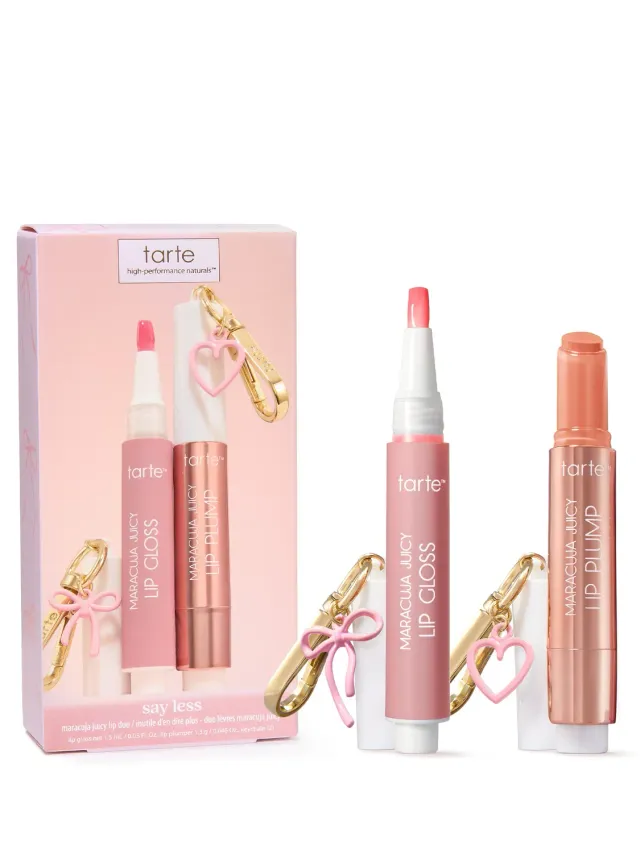Tarte Say Less Maracuja duo gloss lèvres multi hydratant