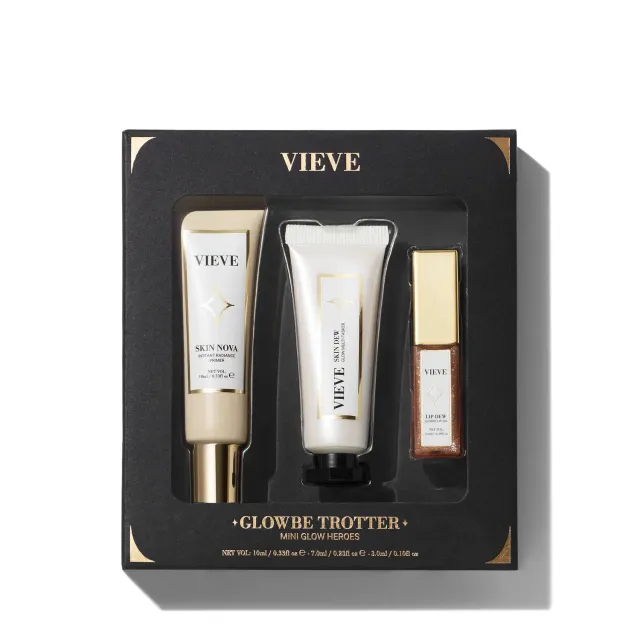 Vieve Glowbe Trotter coffret mini Lip Dew Skin Nova glow