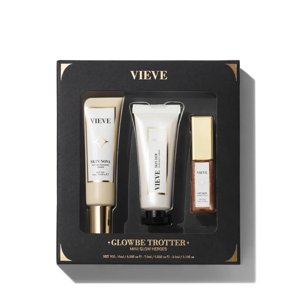 Vieve Glowbe Trotter coffret mini Lip Dew Skin Nova glow