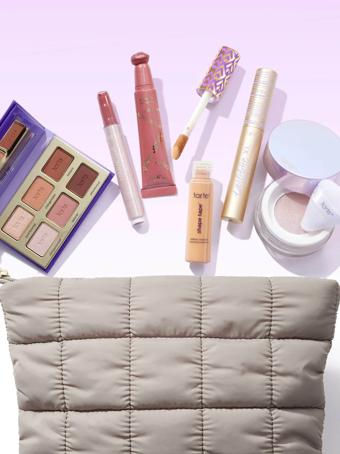Tarte Puffy trousse maquillage matelassée ardoise