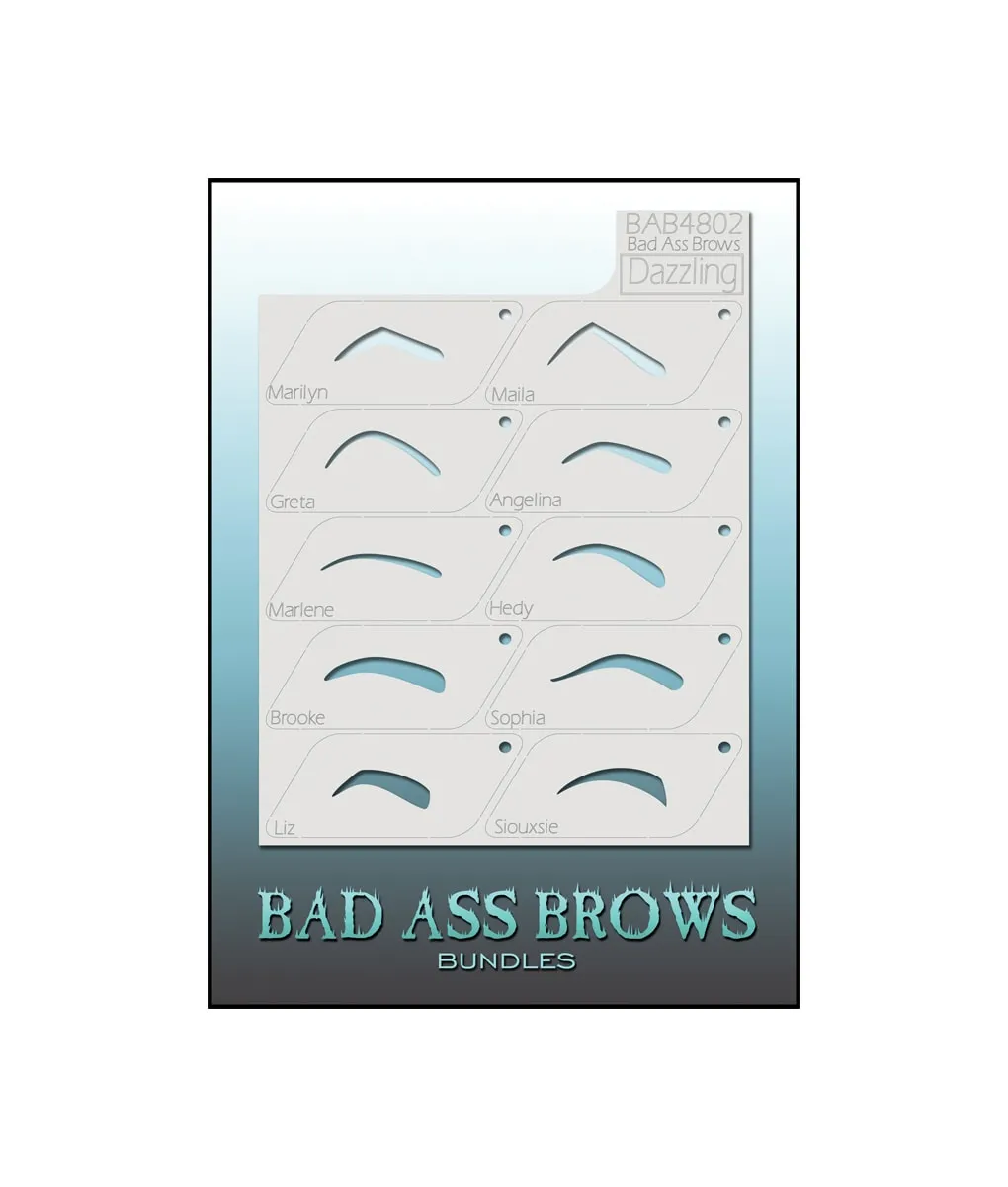 Graftobian Bad Ass Brow pochoirs sourcils 8 styles