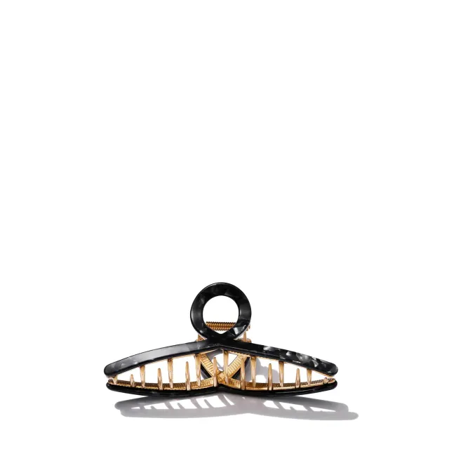 Vieve Claw Clip pince cheveux marbre noir dorée