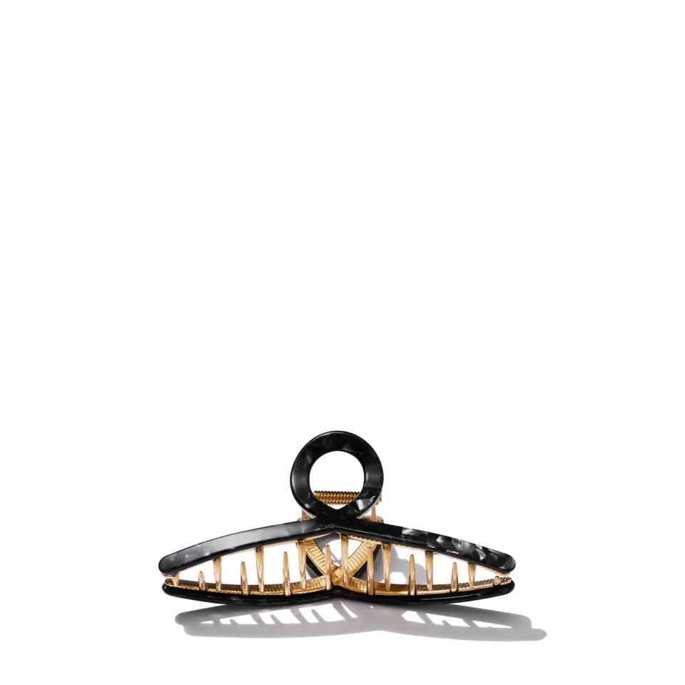 Vieve Claw Clip pince cheveux marbre noir dorée