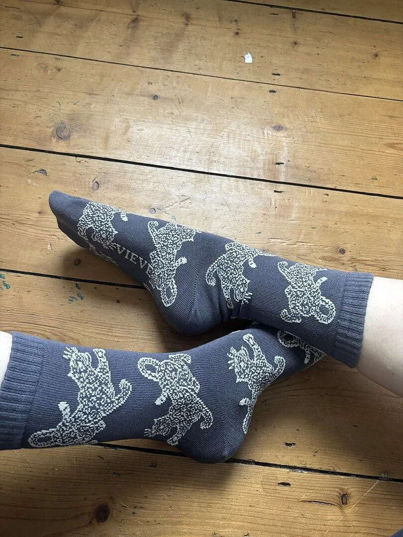 Vieve Ninetease chaussettes gris coton taille unique