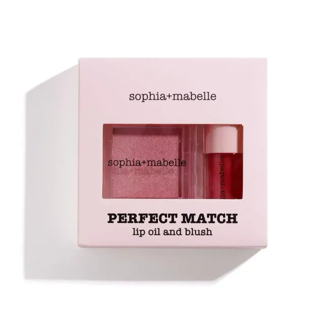 sophia+mabelle perfect match set huile lèvres et blush